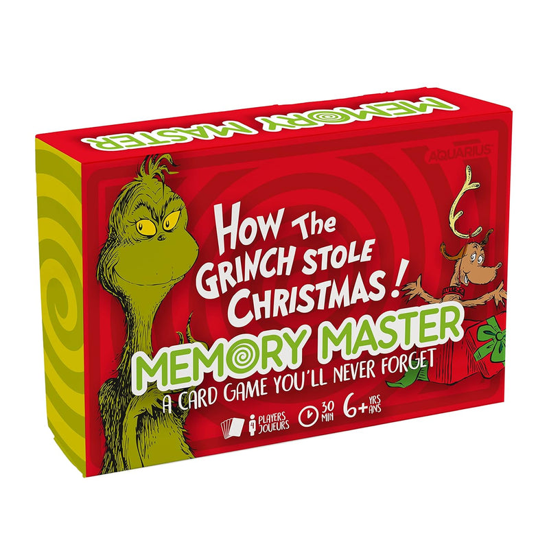 AQUARIUS Grinch Christmas Memory Master Card Game - Fun Family Party Game f