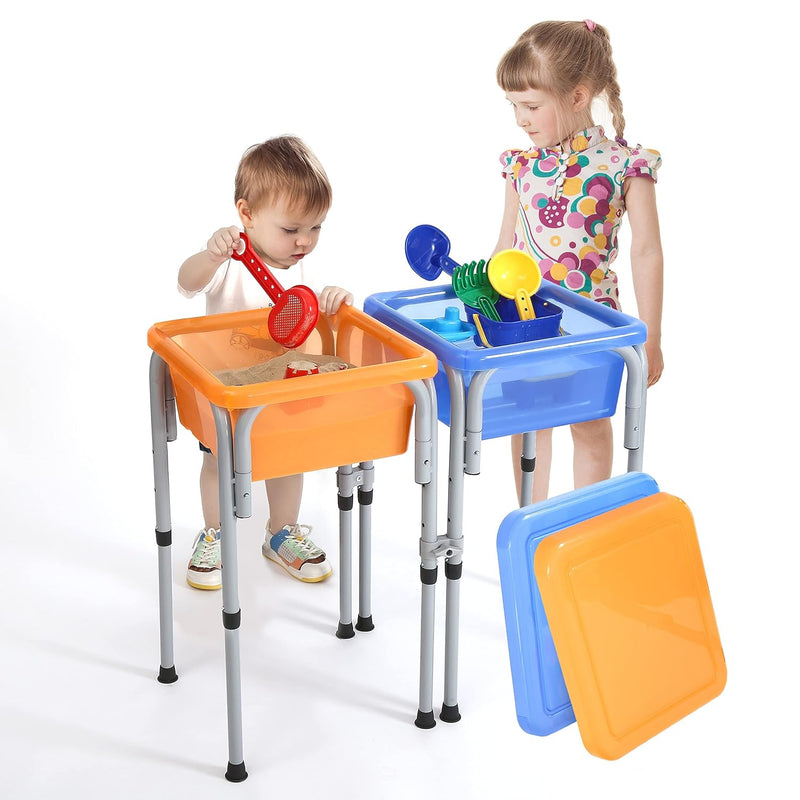 Sensory Activity Table For Kids And Toddlers With 2 Plastic Buckets, Easy B