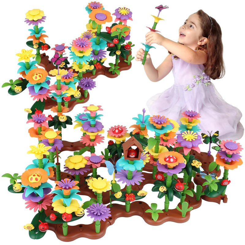 274 Pcs Flower Garden Building Set For Girls Toys, Stem Gardening Pretend T