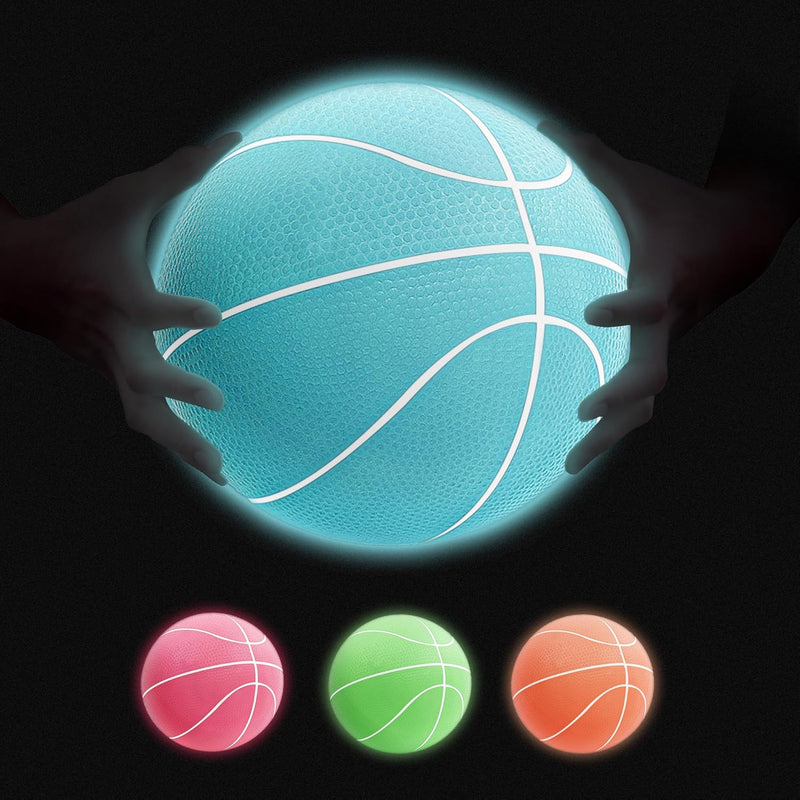 Glow In The Dark Mini Basketball With Pump(6",4 Pack), Glowing Mini Basketb