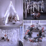 Fairy Lights Plug In, 10Feet 200 Leds Firecracker String Lights With Remote, Christmas Lights Cluster Starry String Lights For Ceiling Bedroom Wreath Garland Window Christmas Decoration, Pure White