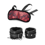 Sex Fluffy Handcuffs For Grownups Fuzzy Hand Cuff Eye Satin Mask Adult Blindfold Mask Bdsm Kit Fetish Bondage Restraints Sex Toys