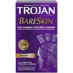 Studded Bareskin Lubricated Condoms 10 Count And Her Pleasure Sensations Spermicidal Lubricated Condoms 12 Count Bundle