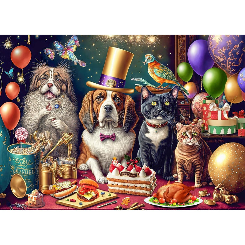 Jigsaw Puzzles For Adults 1000 Pieces, Family Dinner Interlock Perfectly Le