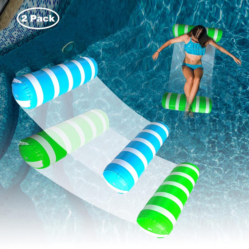 Inflatable Pool Floats Adult Size Water Hammock,Pool Rafts Lounge Chairs Fl