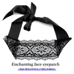 Lace Eye Mask for Women, Adjustable Hollow Out Lace Sleep Eye Patch for Yoga, Meditation, Gaming, Relaxation, Halloween Party Costume, Romantic Black Gift Accessory