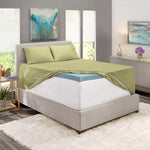 Extra Deep Pocket Sheets - Fits Mattress 18-24 Inches Deep - Extra Deep Pocket King Size Sheets Sets - 6 Piece King Size Sheets - King Sheets Deep Pocket - Sage Sheets