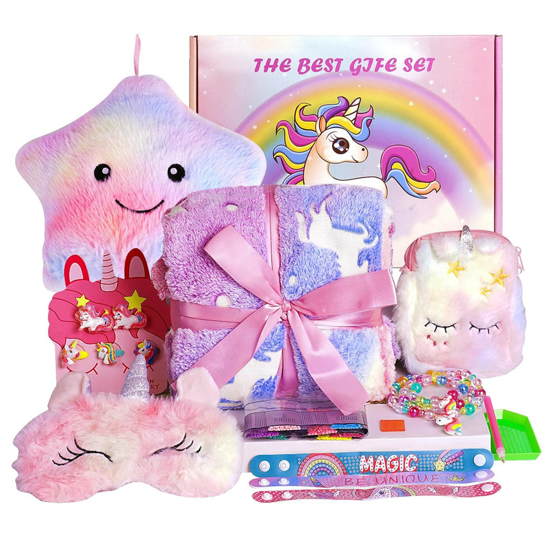 Unicorn Gifts For Girls 3 4 5 6 7 8 Years Old, Unicorn Toys With Plush Light U
