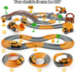 220-Piece Construction Race Track Set with Electric Cars for Kids Ages 3-7