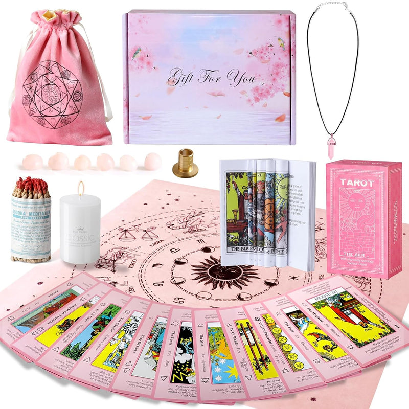 Tarot Cards Set With Meanings On Them Beginner Tarot Deck Set Tarot Spread Clo