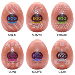 Egg Hard Disposable, One Time Use, Super Stretchable, 6 Pack Male Masturbator Sleeve, Brown