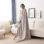 Flannel Fleece Cheetah Print Throw Blanket, Lightweight Super Soft Cozy Plush Blanket, 50 × 60 Inches Brown Leopard