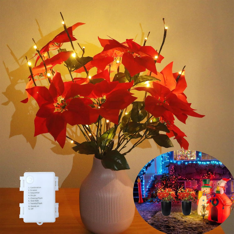 Christmas Decorations Set For Home Indoor Outdoor, Christmas Artificial Red Po