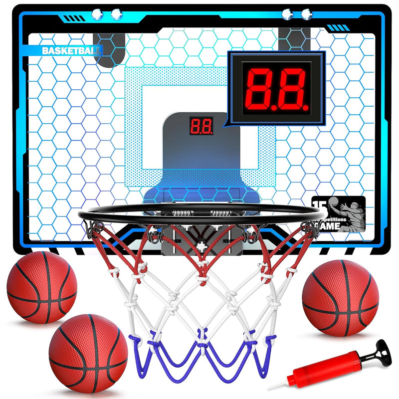 Indoor Mini Basketball Hoop For Kids, Basketball Hoops Over The Door With L
