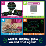 Glow-in-the-Dark Geo Art STEM Kit for Kids with 35 Design Activities