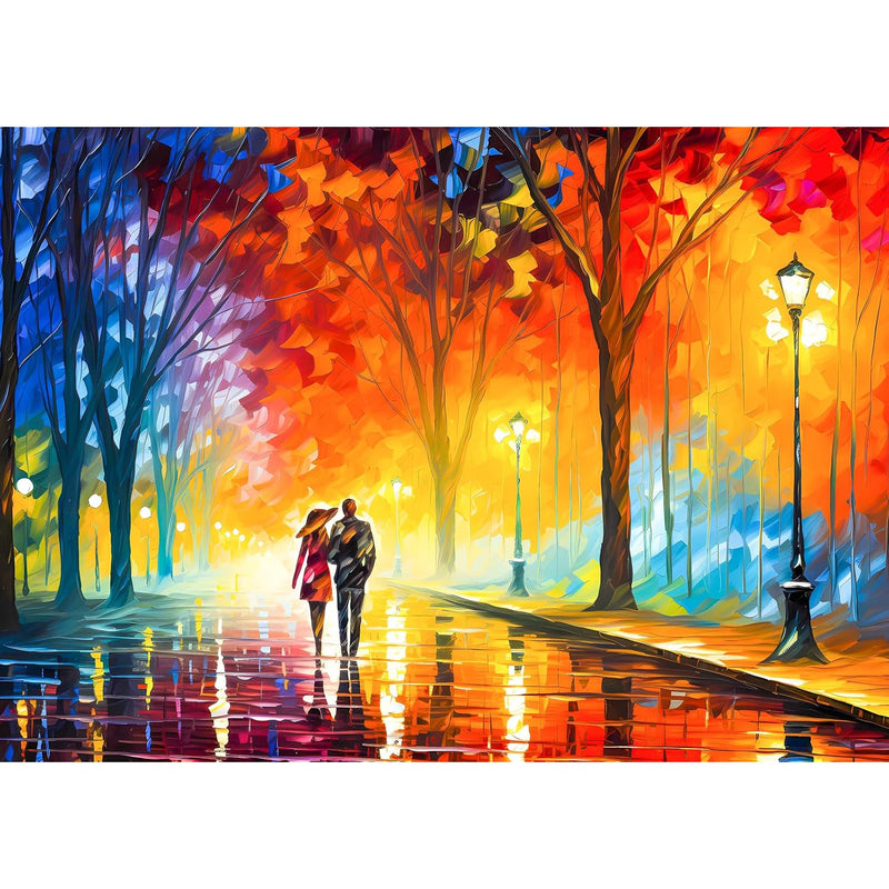 Jigsaw Puzzles 1000 Pieces For Adults Evening Walk On Rainy Day Puzzles Eve