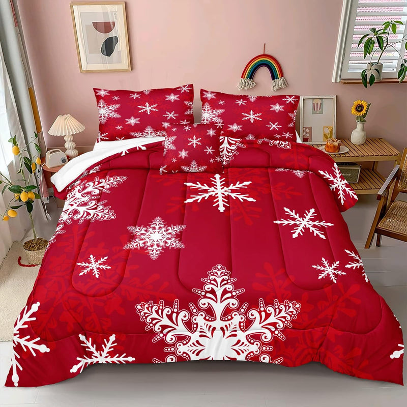 Christmas Comforter Set Christmas Bedding Set 4 Pcs Santa Claus Snowman And El