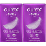 Extra Sensitive Lubricated Ultra Thin Premium Condoms, Regular Fit, 12 Count (Pack Of 2)