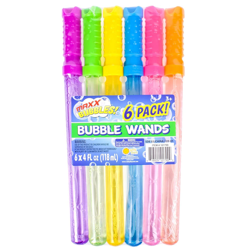 Sunny Days Entertainment 4Oz Bubble Wands 6 Pack Bubble Wand Toy Summer Fun