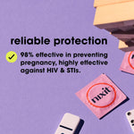 Condoms | Ultra-Thin & Lubricated | No Uti Causing Chemical Irritants | Free From Toxins, Parabens, Spermicide, Glycerin & Fragrances | Vegan-Friendly Latex | 53Mm Wide, 190Mm Long (24 Count)