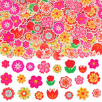 300 Pcs Colorful Flower Foam Stickers for Spring & Summer DIY Crafts