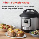 Duo 7-in-1 Mini Electric Pressure Cooker, Slow Rice Cooker, Steamer, Sauté, Yogurt Maker, Warmer & Sterilizer, Includes Free App with over 1900 Recipes, Stainless Steel, 3 Quart