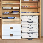 4 Pack Blanket Storage Bags, 75l Extra Large XL Clear Storage Bags with Zipper, Zippered Storage Bags for Blankets, Quilts, Clothes, Comforter, Bedding and Pillows