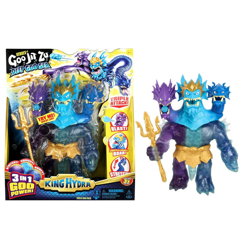 Heroes of Goo Jit Zu Deep Goo Sea King Hydra Figure with Triple Attack 3 in