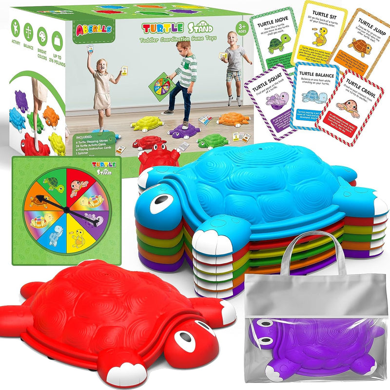 Stepping Stones for Kids 3 4 5 6 7 Year Old, Toddlers Turtle Balance Climbi