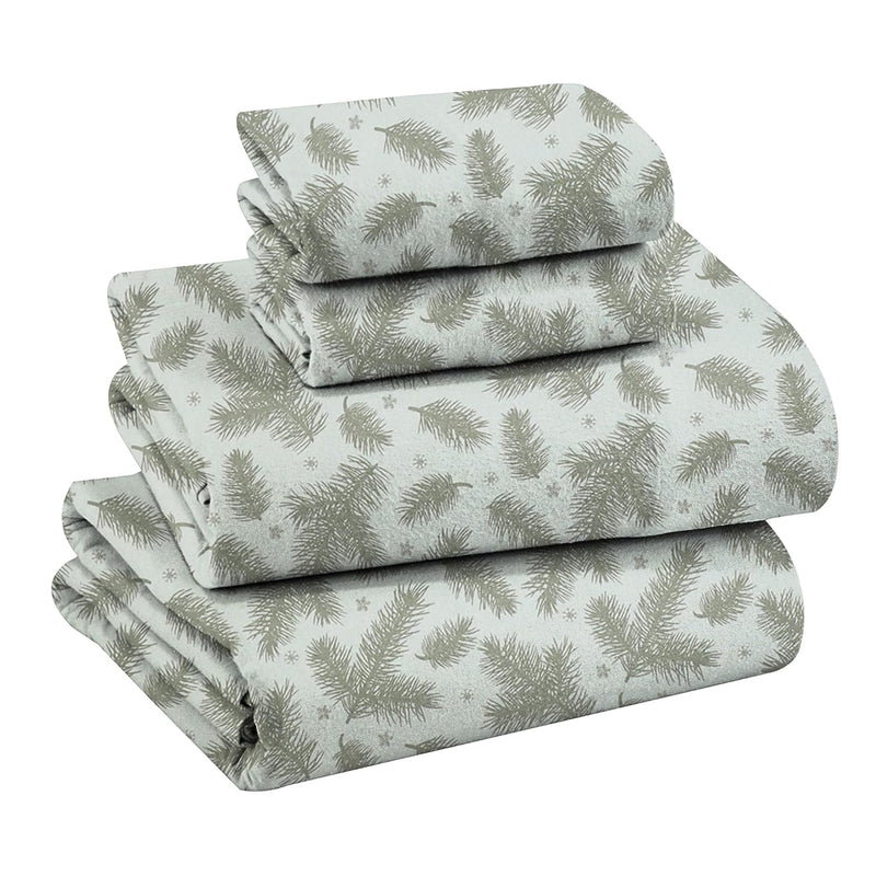 Flannel Sheets Full Size - 100% Cotton Brushed Flannel Bed Sheet Sets - Deep P