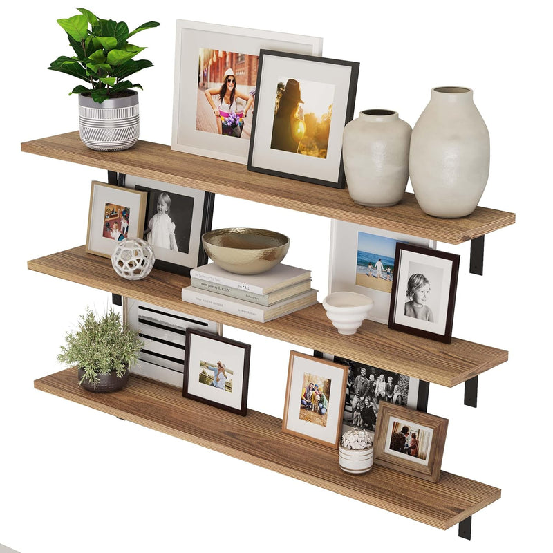 Cervo 60 Inch Long X 10 In Deep Floating Shelves For Wall Decor, Wall Bookshel