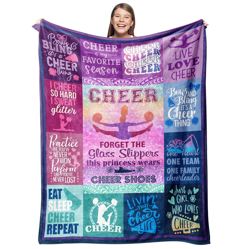 Cheerleader Gifts Blanket 50"X40" - Cheer Gifts For Cheerleaders - Cheerleadin