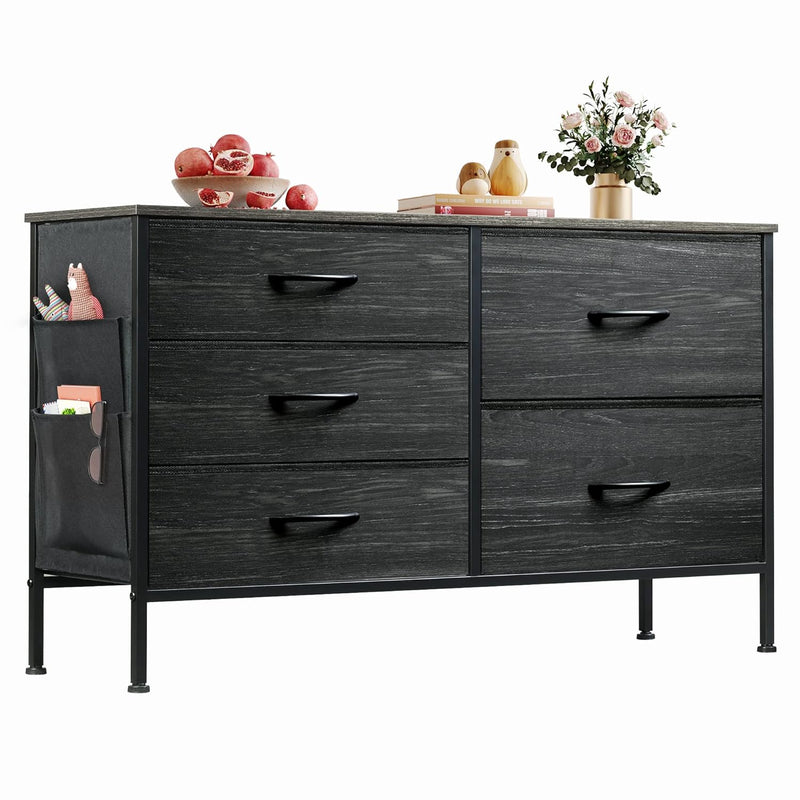 Dresser For Bedroom With 5 Drawers, Wide Bedroom Dresser With Drawer Organizer