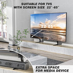 TV Stand Mount, Universal TV Stand Tabletop for 22 to 65 inch Plasma LCD LED Flat Screen TVs, TV Legs, Holds up to 88lbs, Max VESA 800 x 500mm, Height Adjustable TV Base