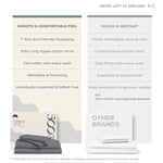 500 Thread Count 100% Cotton Sheet Dark Grey Queen Sheets Set, 4-Piece Long-Staple Combed Pure Cotton Best Sheets For Bed, Breathable, Soft & Silky Sateen Weave Fits Mattress Upto 16'' Deep Pocket