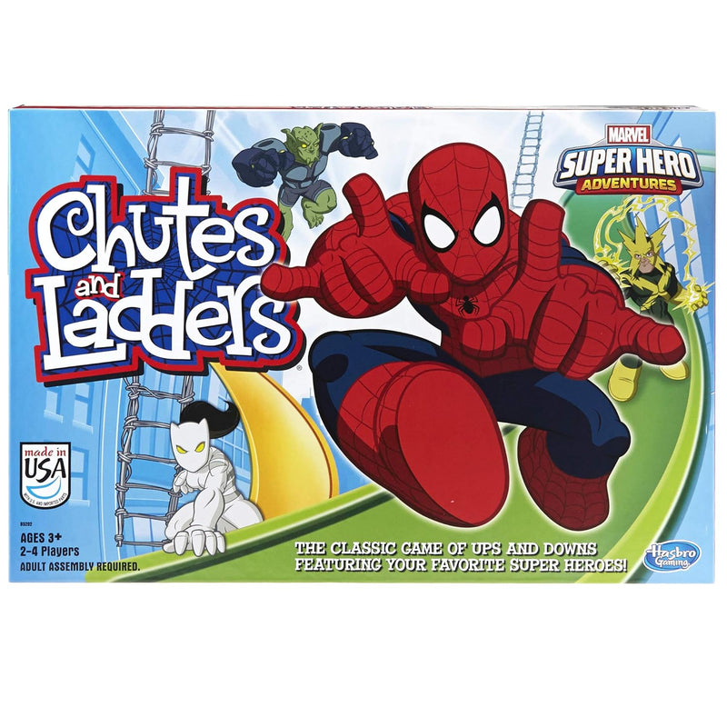 Chutes And Ladders: Marvel Spider Man Edition Board Game For Kids 2 4 Playe