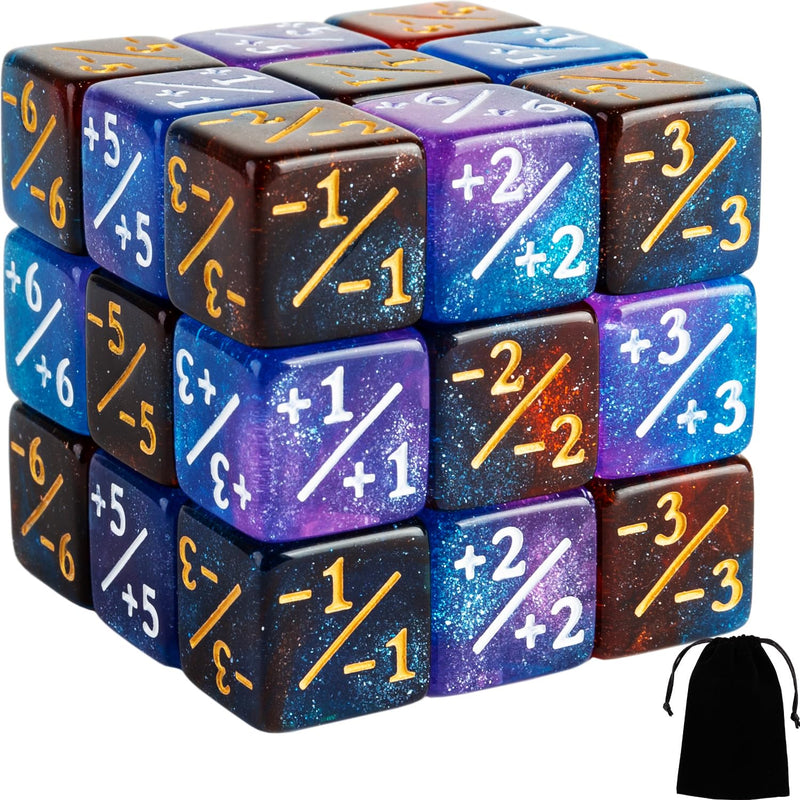 24 Pieces MTG Counter Dice Magic The Gathering Counters +1/+1 Buff Dice Set