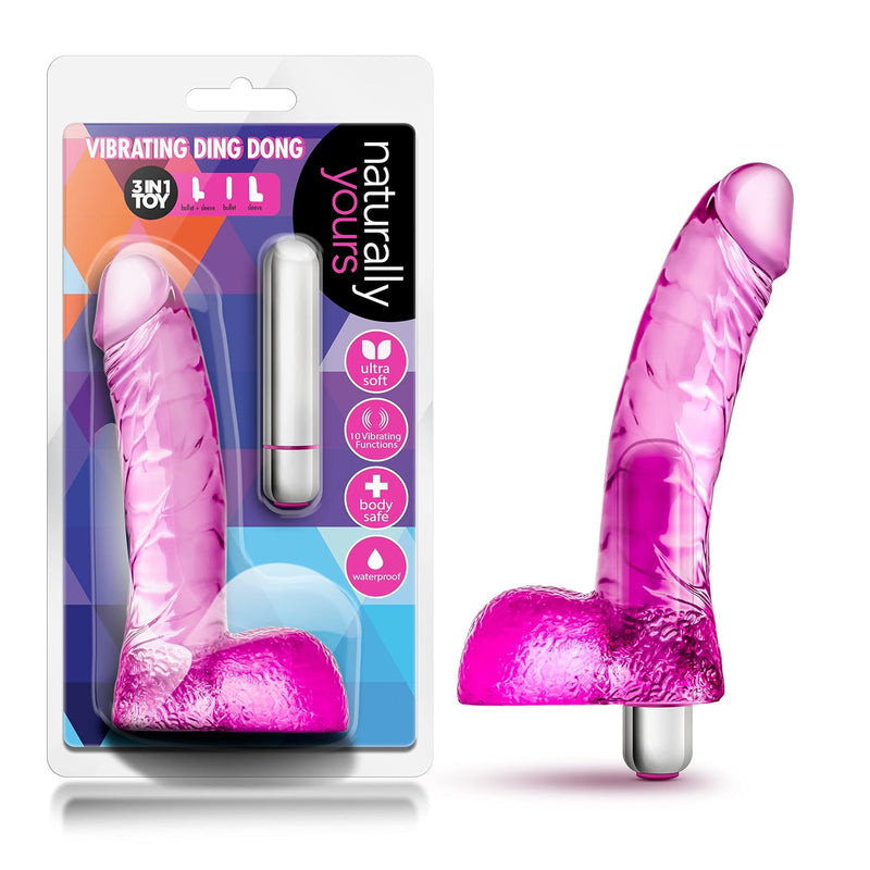 6.5" Small Realistic Vibrating Dildo - Waterproof - Petite 10 Vibrating Functions Vibrator - 3 In 1 Toy - Sex Toys For Women - Sex Toy For Adults (Pink)