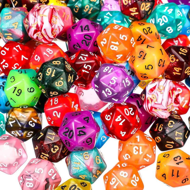 100 Pieces Polyhedral Dice Set with Black Pouch Polyhedral Dice Compatible
