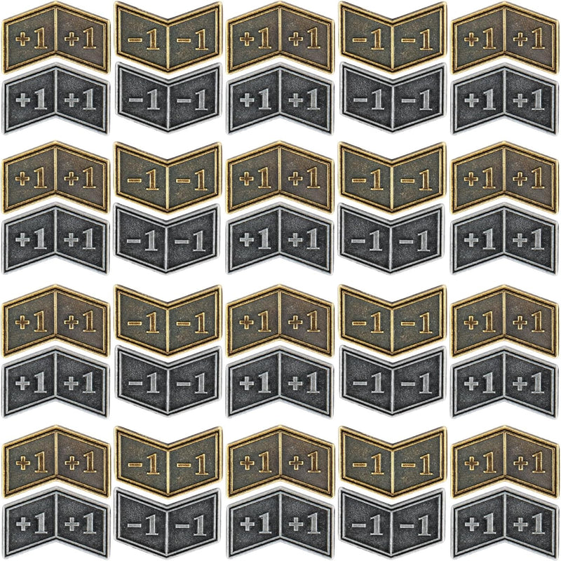 40 PCS Antique Metal Buff Counter Tokens with Velvet Bag Magic The Gatherin