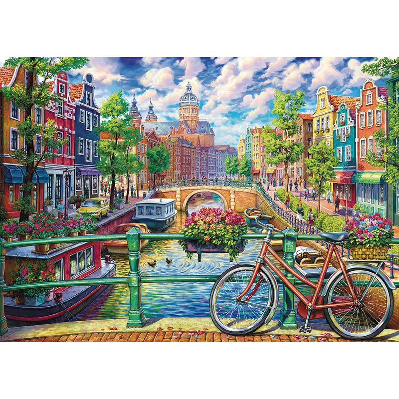 Jigsaw Puzzles 1000 Pieces Puzzles For Adults 1000 Piece Amsterdam Canal Ed