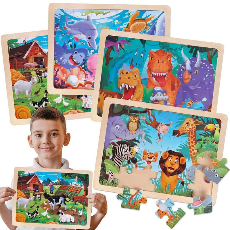 Jigsaw Puzzles Wooden Puzzles For Kids Ages 3 5 Preschool Educational Brain