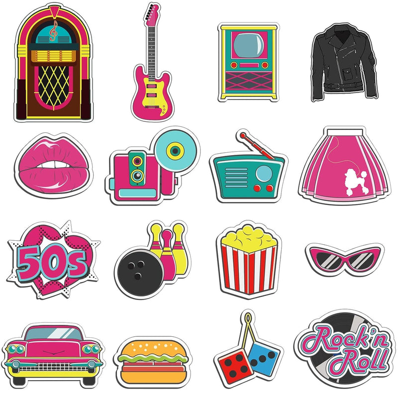 48 Pieces 50S Decorating Cutouts Rock And Roll 1950S Party Decorations And Sup
