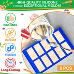 Building Block Silicone Molds for Baking Supplies - 6Pcs Brick Mold Silicone Ice Cube Mold Dome Silicone Mold Jelly Candy Making Supplies - Hot Chocolate Candy Molds Chocolate Molds Candy Making Tools