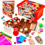 Kids Chocolate Making Kit with Candy Bar Molds, Lolly Sticks & Wrappers, Ages 8+