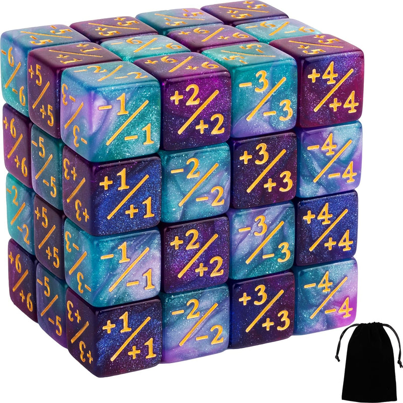 48 PCS MTG Counter Dice Magic The Gathering Counters Status Tokens Starry S