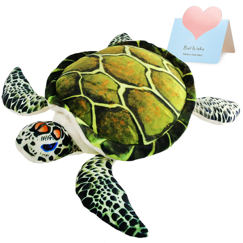 Realistic Stuffed Sea Turtle Soft Plush Toy Ocean Life Tortoise Throw Pillo