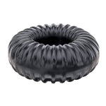Perfectfit Brand Ribbed Ring Cock Ring, Pfblend, Tpr/Silicone Blend, Durable, Stretchy, Tight Fit, Black