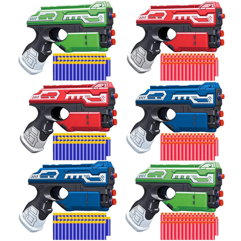 POKONBOY 6 Pack Blaster Toys Guns for Boys Fit for Nerf Bullets, Toy Guns w