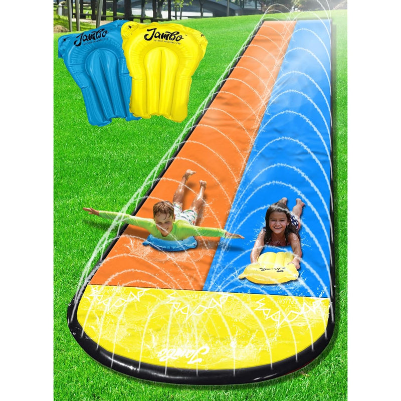 Xl Premium 20Ft Slip Splash And Slide With 2 Bodyboards, Heavy Duty Water S